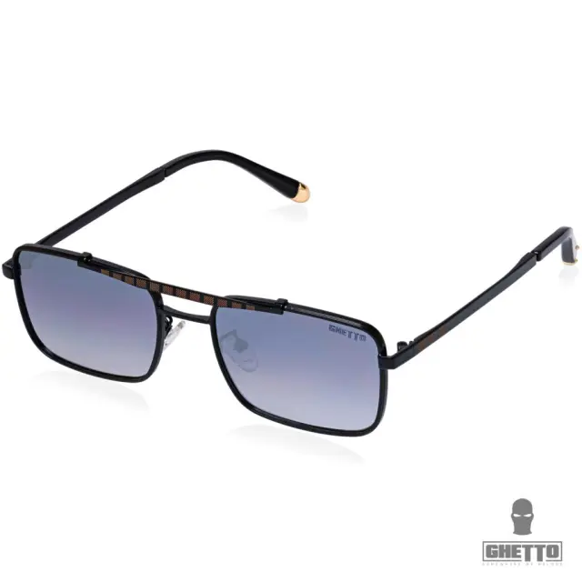 Ghetto Fashion Luxury Style Sunglasses Black Frame Unisex Silver