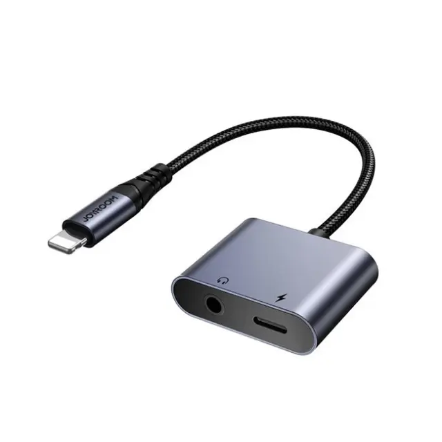 Joyroom SY-L01 Lightning to Lightning / 3.5 mm mini jack DAC Adapter 2in1 Black