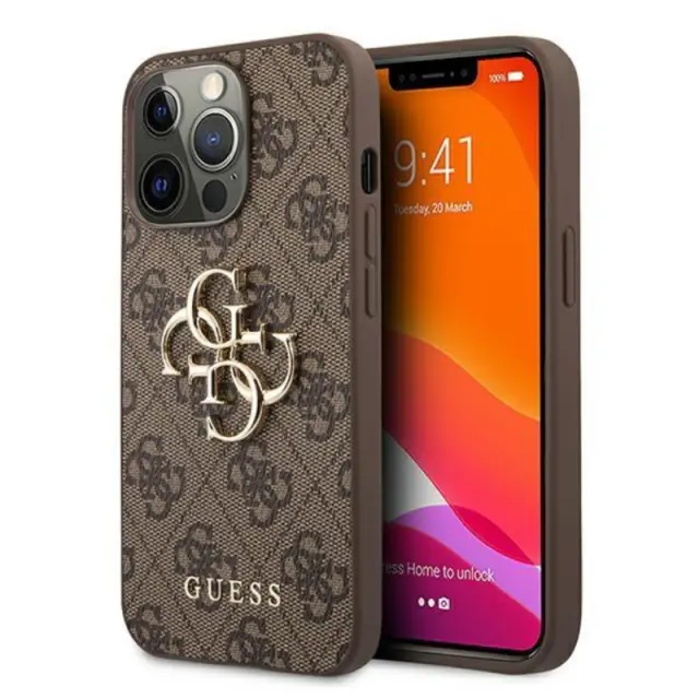 Guess Hardcase 4G Big Metal Logo Back Cover Πλαστικό Καφέ (iPhone 13 Pro Max)