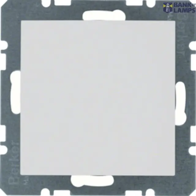 Blind plug centre plate, S.1/B.3/B.7, p. white, matt, plastic