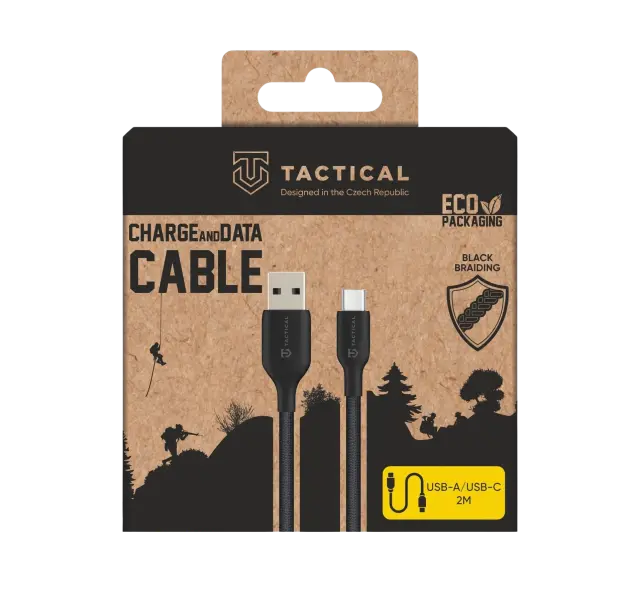 Tactical Stitch Thread Cable USB-A/USB-C 2m Black 2
