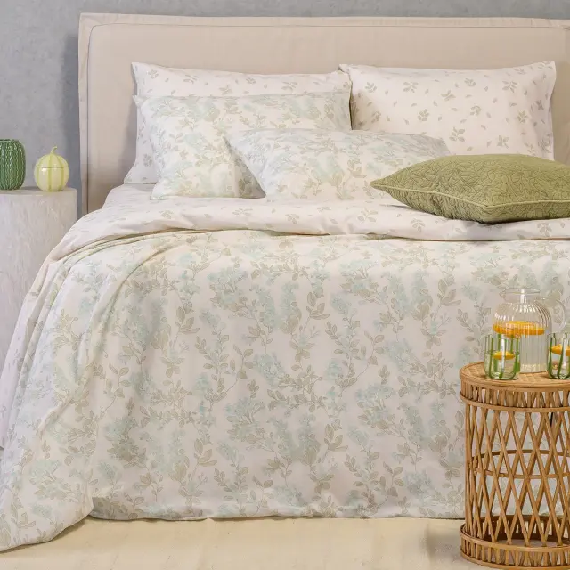 Παπλωματοθήκη 165x245 Μονή Casual Line Melinen Rea Aqua 50% Βαμβάκι-50% Πολυέστερ
