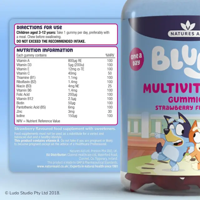 Natures Aid Bluey Multivitamin Gummies 2