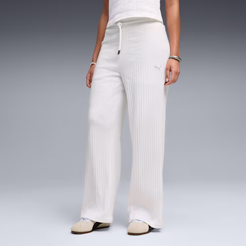 Puma Women's HER Comfort High-Waist Wide Leg Pants Άσπρο 693284-02 (Puma) - Large