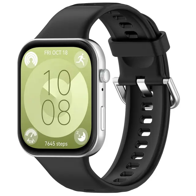 Techsuit - Watchband (W061) - Huawei Watch Fit 3 / 4 / 4 Pro / 5 / 5 Pro - Black
