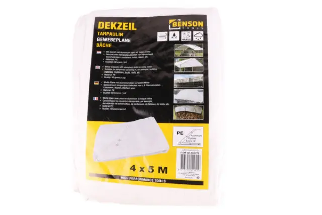 Tarpaulin 4 x 5 m white
