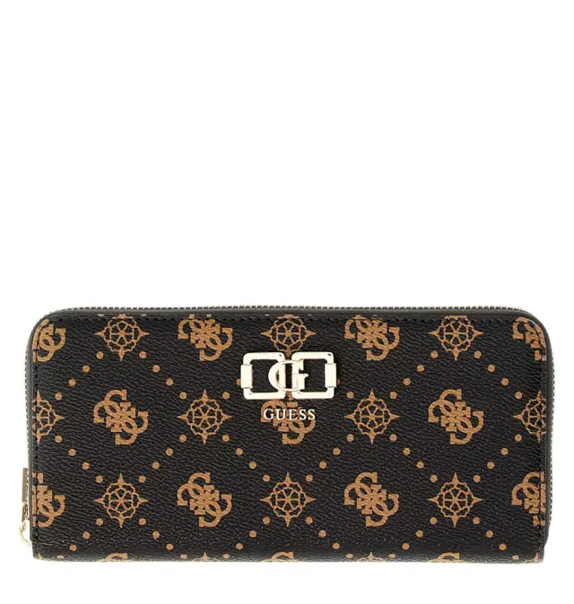 Πορτοφόλι GUESS Emelie Large Zip Around SWGP9928146 Καφέ 3