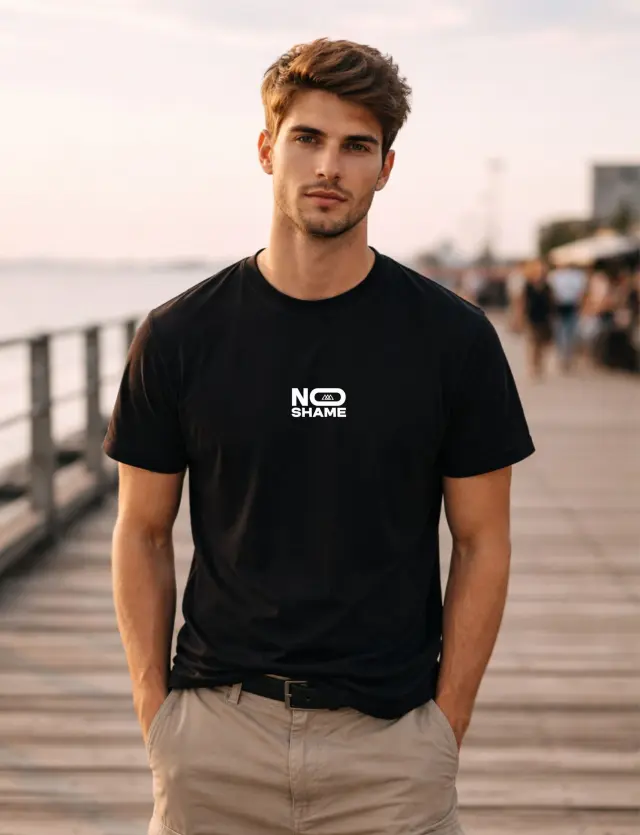 T-shirt Noshame® Μαύρο - 132501 - XXL