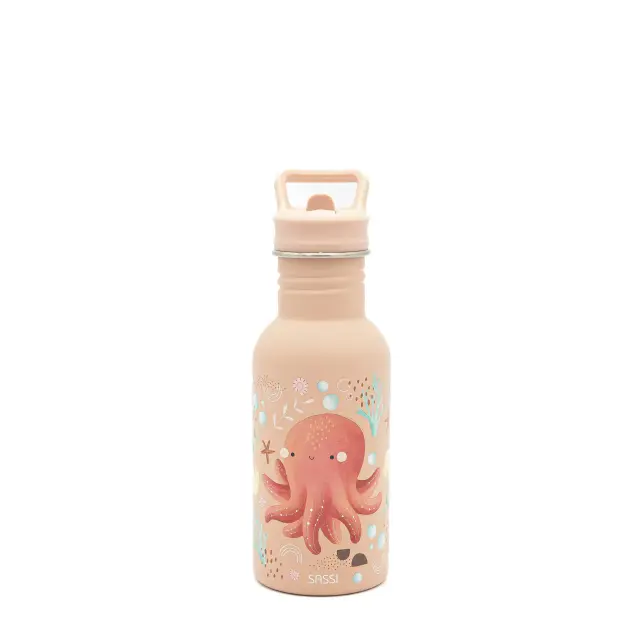 Sassi Ανοξείδωτο Παγούρι με Καλαμάκι 500ml Slurpy The Octopus