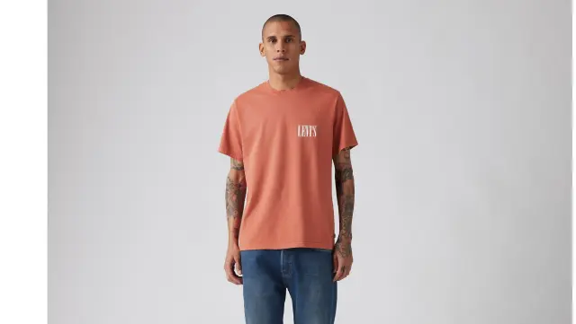 SS RELAXED FIT TEE REDS - SSNL SERIF LOGO Red - S