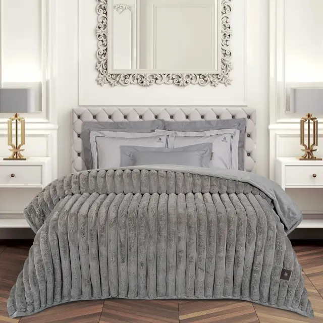 Κουβέρτα 220x240 Υπέρδιπλη 680gsm Premium Greenwich Polo Club 3831 Taupe 100% Πολυέστερ