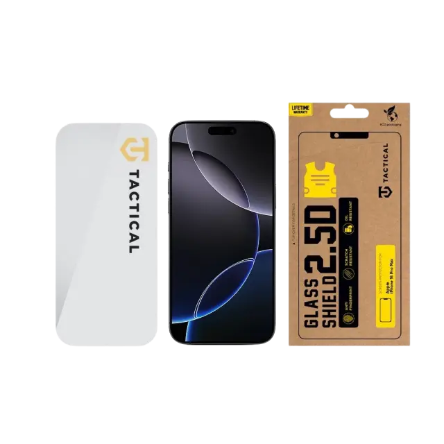 Tactical Glass Shield 2.5D for Apple iPhone 18 Pro Max/17 Pro Max/16 Pro Max Clear 3
