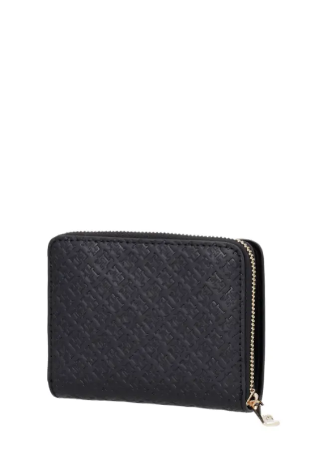 Tommy Hilfiger Γυναικείο Μεσαίο Πορτοφόλι TH Icon Medium Zip-Around With Flap Mono Μαύρο 2