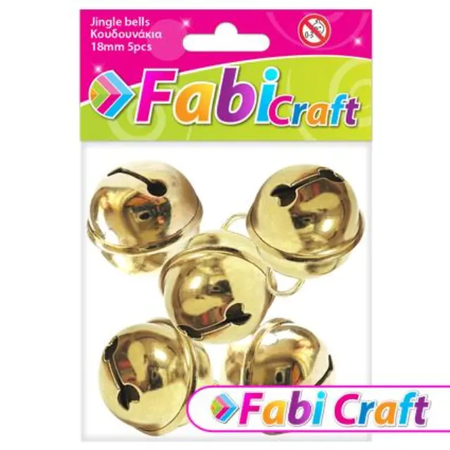 Κουδουνάκια Μεταλλικά Fabi 18mm 5τεμ