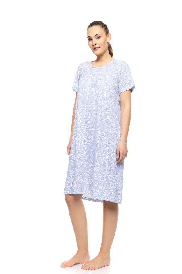 S1541 - Type - NIGHTGOWN CLASSIC ICE BLUE FLEUR 2