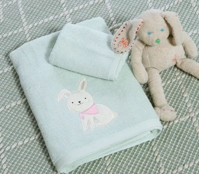 Nef-Nef Homeware Βρεφικές Πετσέτες Σετ 2 τεμ. Pic Nic Together 70x140 Πράσινο