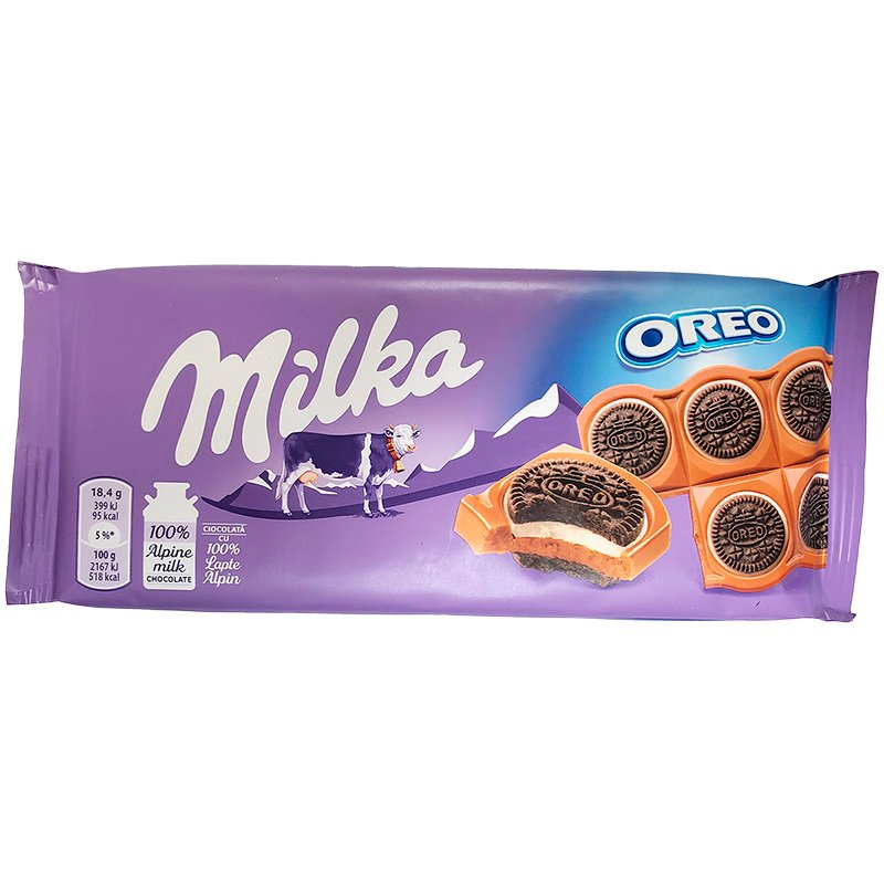 Milka Σοκολάτα Γάλακτος Οreo Sandwich 100gr Συσκ. 16 τμχ