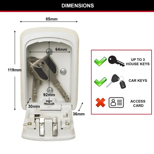 Master Lock 5401EURDCRM - Κλειδοθήκη Select Access 5401 Λευκή 2