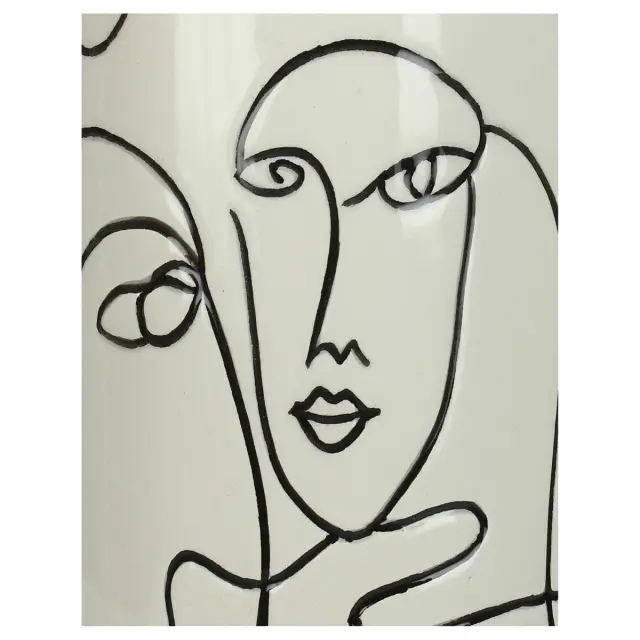 Βάζο Πρόσωπο Λευκό Δολομίτης 12.7x12.7x28.2cm 3