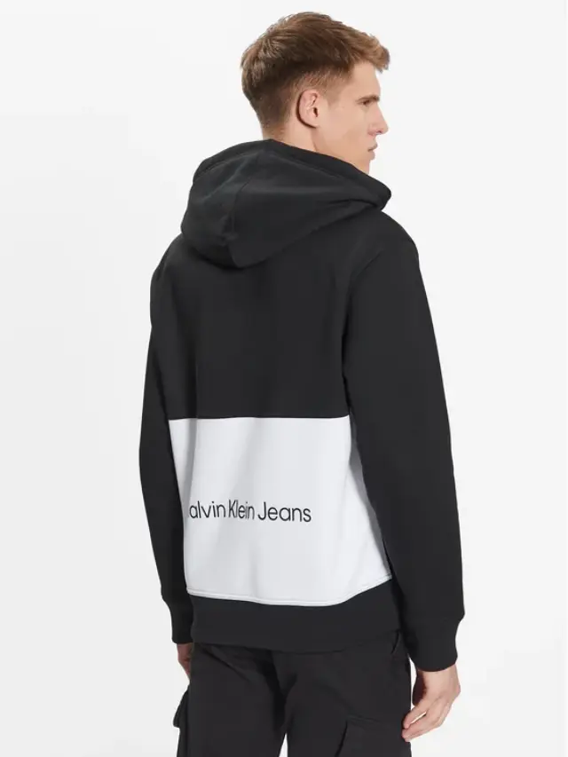 Calvin Klein - Ανδρικό Φούτερ με Κουκούλα J30J323435-BEH Μαύρο - XL 3