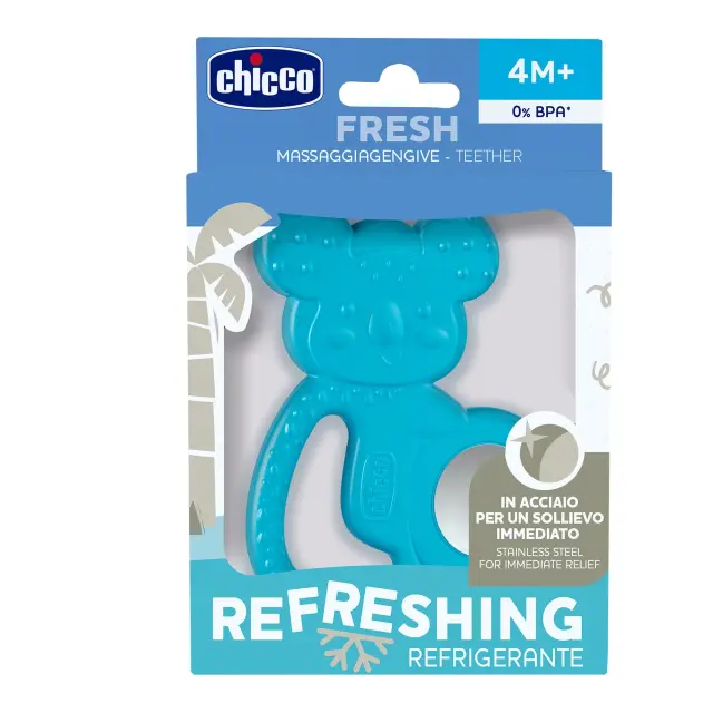 Chicco Μασητικός Κρίκος Οδοντοφυΐας Koala Blue Χωρίς BPA από Σιλικόνη για 4 m+ 2
