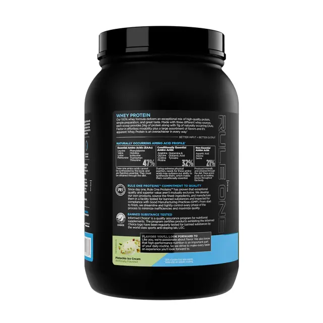 Rule1 Whey Protein Pistachio Ice Cream, 2 lbs 3