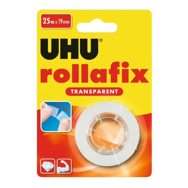 Uhu Rollafix Ανταλλακτικο Σελοτεϊπ Διαφανο 25M (64586) Διάφανο