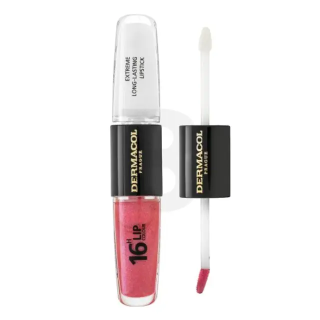 Dermacol 16H Lip Colour Extreme Long-Lasting Lipstick Biphasic Lasting Color And Lip Gloss No. 15 8 ml