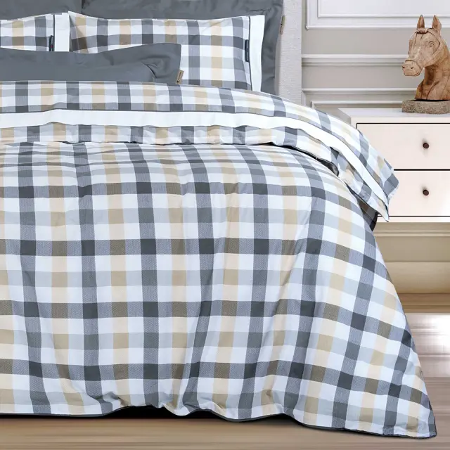 Σετ Σεντόνια 260x280 King Size Essential Greenwich Polo Club 2265 Beige-Grey 100% βαμβακερόΧωρίς Λάστιχο 2