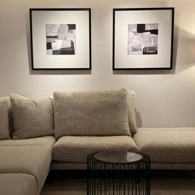 Πίνακας τοίχου Obraz ASH 105‑9804 80x80 minimal wall art Άσπρο Γκρί Καφέ Μαύρο Σκούρο Γκρί Σκούρο Καφέ 3