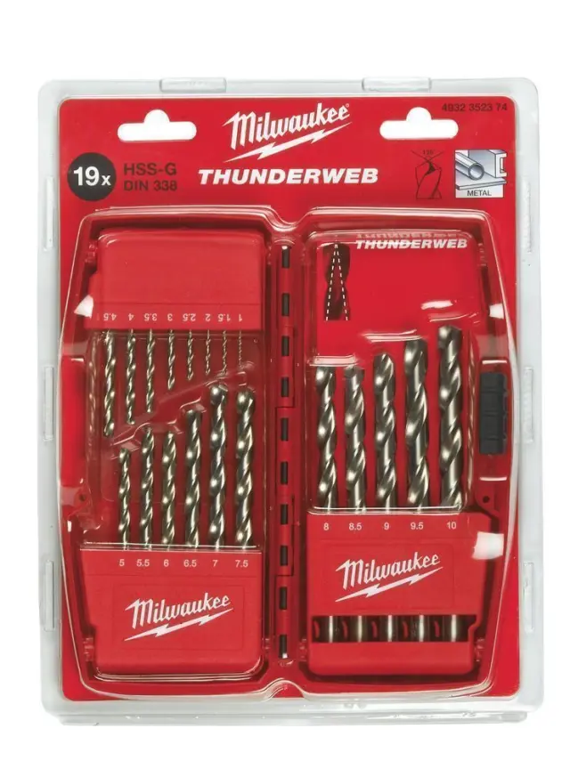 Milwaukee 4932352374 (4932493869) - ΤΡΥΠΑΝΙΑ ΑΕΡΟΣ ΑΣΗΜΙ HSSG SET 19τμχ MW 3
