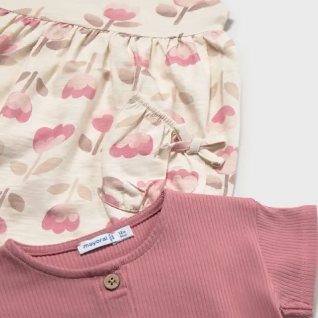 Baby 6 μηνών έως 4 ετών Φόρεμα με ζακετάκι ρουζ - 18M 2