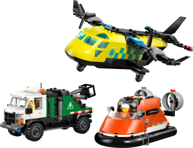 LEGO® City Airplane, Service Truck & Hovercraft Remix για 7+ Ετών 990τμχ - 60505