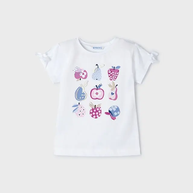 Mini 2 έως 10 ετών Μπλούζα σταμπωτή Better Cotton λευκό-ορχιδέα - 8Ε