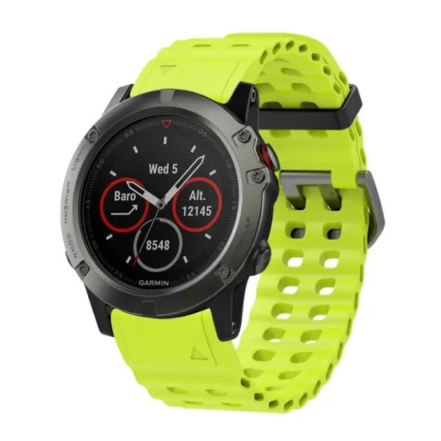 Λουράκι Σιλικόνης Ocean για Garmin Fenix 5/6/6 Pro/7/8/9 (47mm)Quick Release-Lime OEM