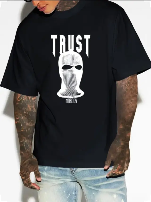 Ghetto T-shirt Trust Hip Hop Streetwear Black