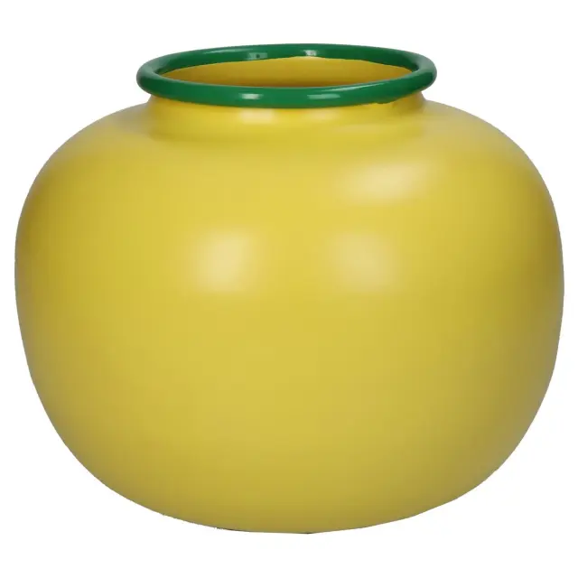 Βάζο Κίτρινο Μέταλλο 20x20x15.6cm