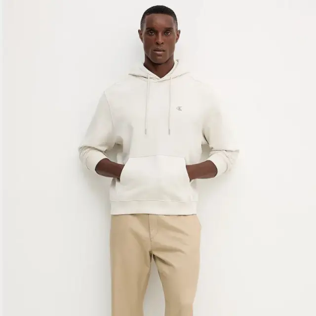 Calvin Klein - Ανδρικό Φούτερ Hoodie Regular Fit LV04RC297G-YAS Εκρού - 2XL 2
