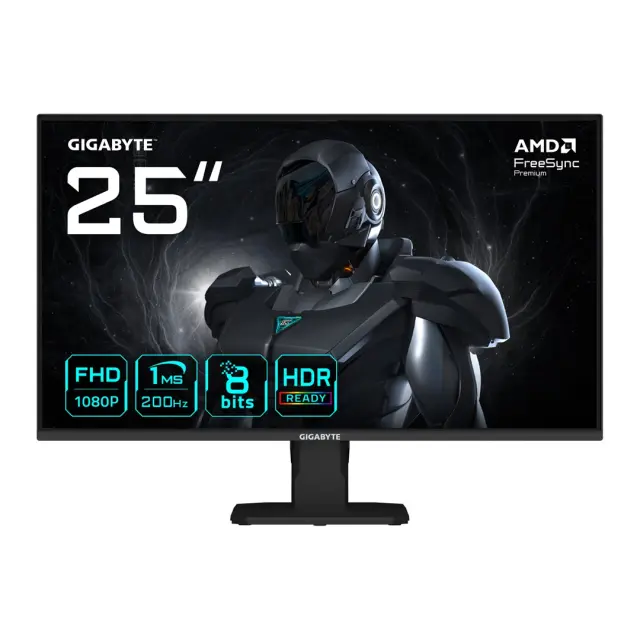 GIGABYTE GS25F2 25" FHD Gaming Monitor - 1920 x 1080, 200Hz, 1ms, 300 cd-m2, Display HDR 10, HDMI 2.0, Displayport 1.4