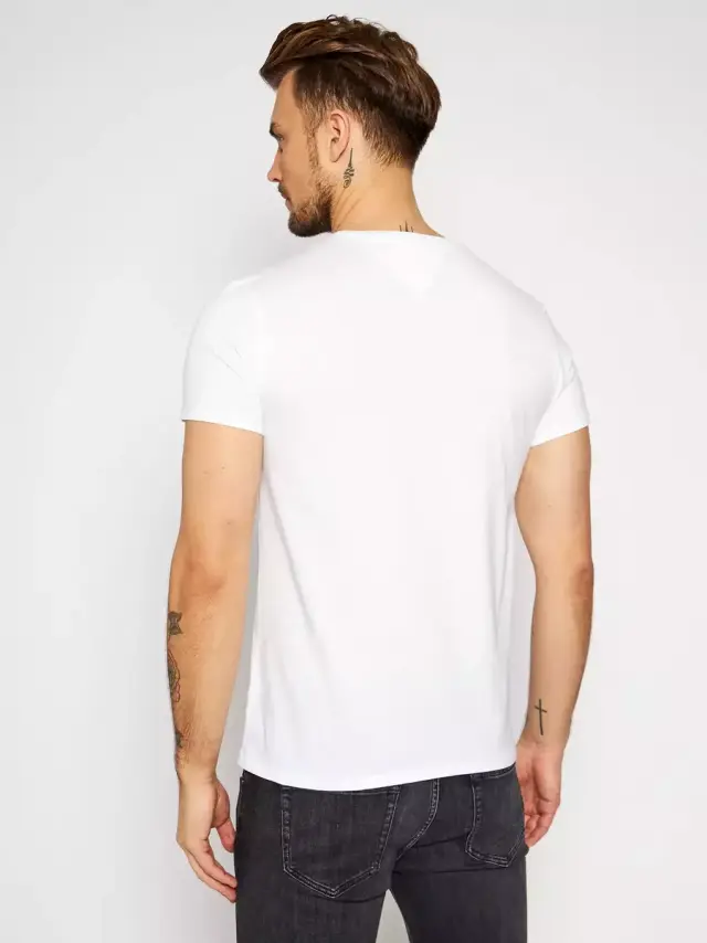 Tommy Hilfiger - Ανδρικό T-shirt Tjm Original Jersey Tee Regular Fit DM0DM04411-100 Λευκό - XL 3