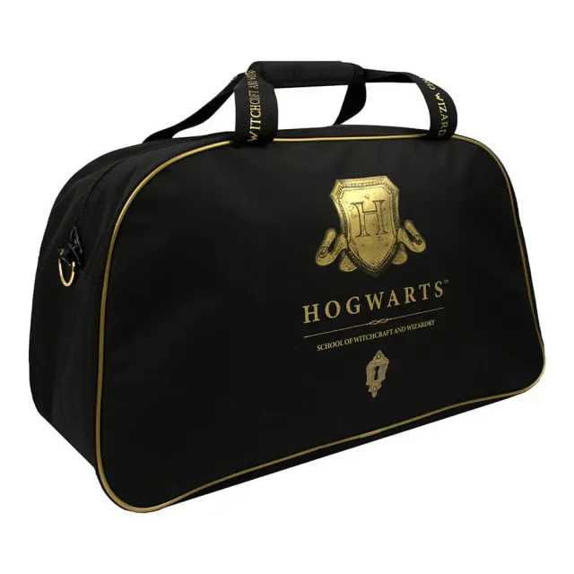 Μικρή τσάντα ταξιδίου Harry Potter Kit Bag – Hogwarts Shield – Black 3