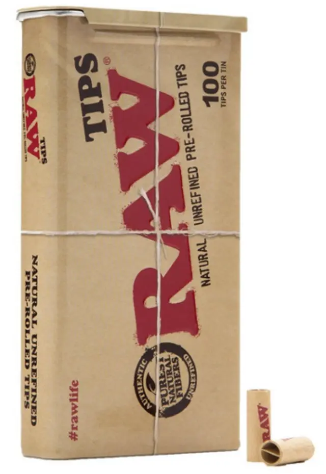 RAW Pre-Rolled Tips Τζιβάνα Σε Μεταλλικό Κουτί - Προτυλιγμένη 100τεμ.