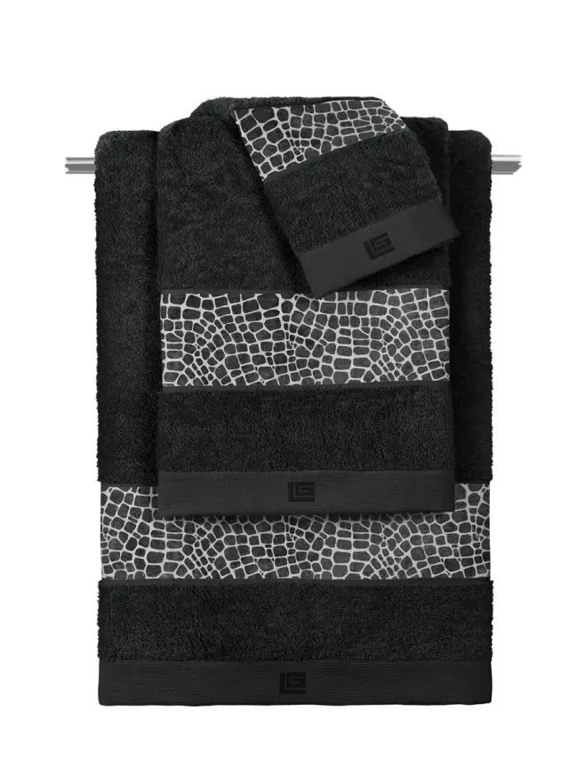 ΠΕΤΣΕΤΕΣ ΜΠΑΝΙΟΥ SAFARI ANTHRACITE- BLACK ΣΕΤ 3ΤΜΧ GUY LAROCHE