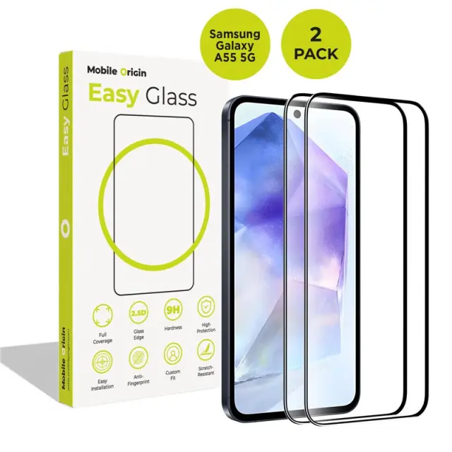Mobile Origin EasyGlass Samsung Galaxy A55 5G, 2 pack