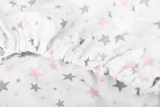 Σεντόνι με Λάστιχο 60x120cm Sensillo Stars Pink 2211 3