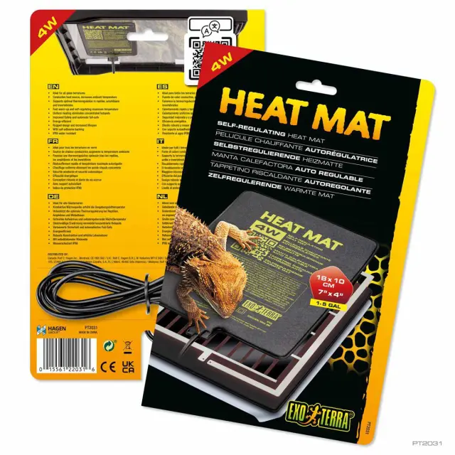 Exoterra - Heat Mat Exoterra 4W - Self-Regulated - 18x10 cm - Pet Supplies