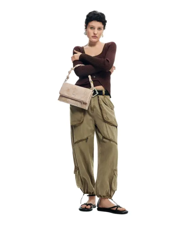 Desigual - Γυναικεία Τσάντα Ώμου Sierra Sand Murano 26SAXPB9-1018 Μπεζ 2
