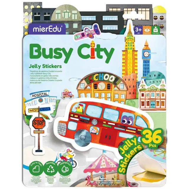 Αυτοκόλλητα επαναχρησιμοποιήσιμα Busy City MierEdu