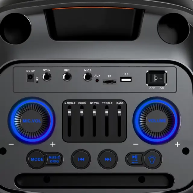 Φορητό ηχείο subwoofer με 2 μικρόφωνα Karaoke - ZQS-10225 - 102258 2