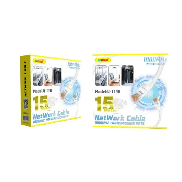 Andowl Καλώδιο δικτύου ethernet 15m 1000MHz U/UTP Cat.5e Q-T140 - Net Work Cable 075497